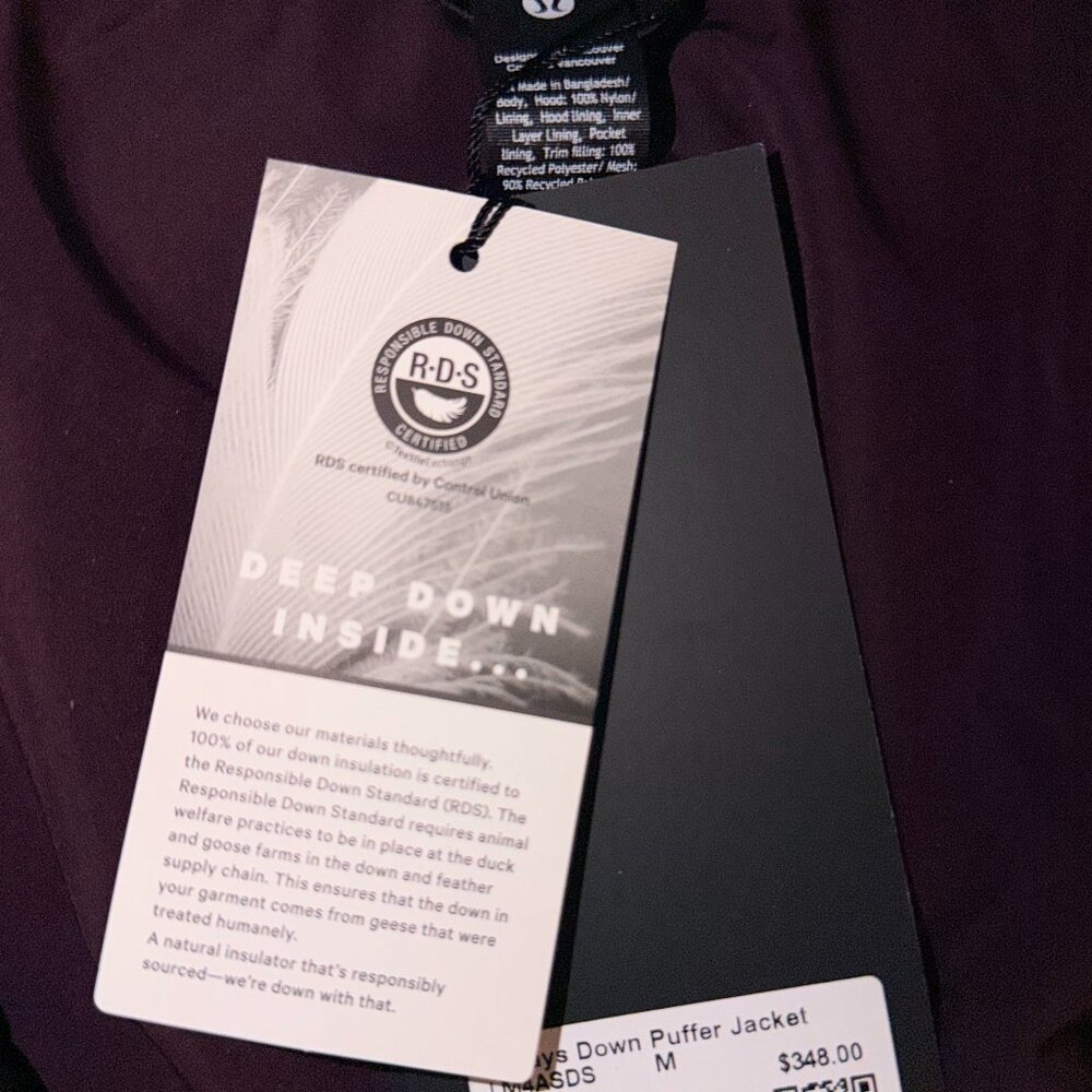 LULULEMON ~ Always Down Puffer Jacket NWT - Picture 12 of 12